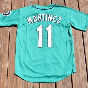 New! Edgar Martinez Seattle Mariners Teal Green Baseball Jersey Men's Sizes